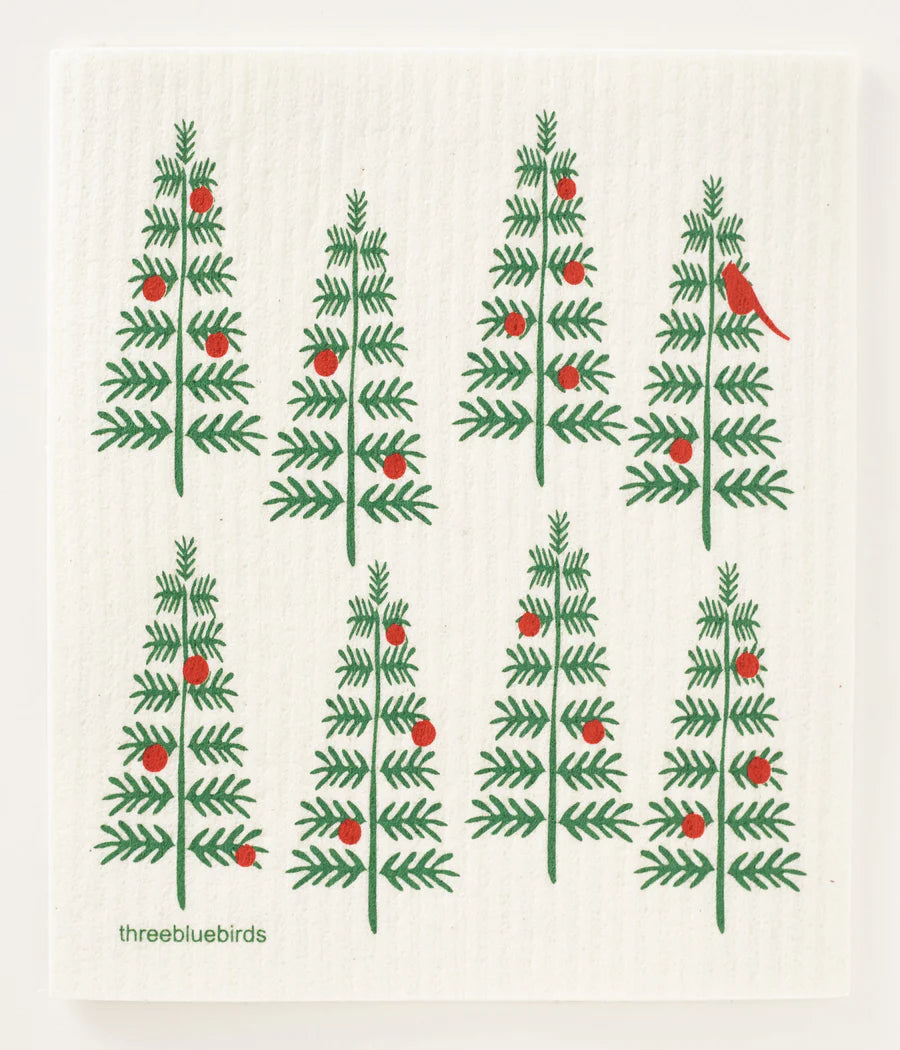 Three Bluebirds Swedish Dishcloth