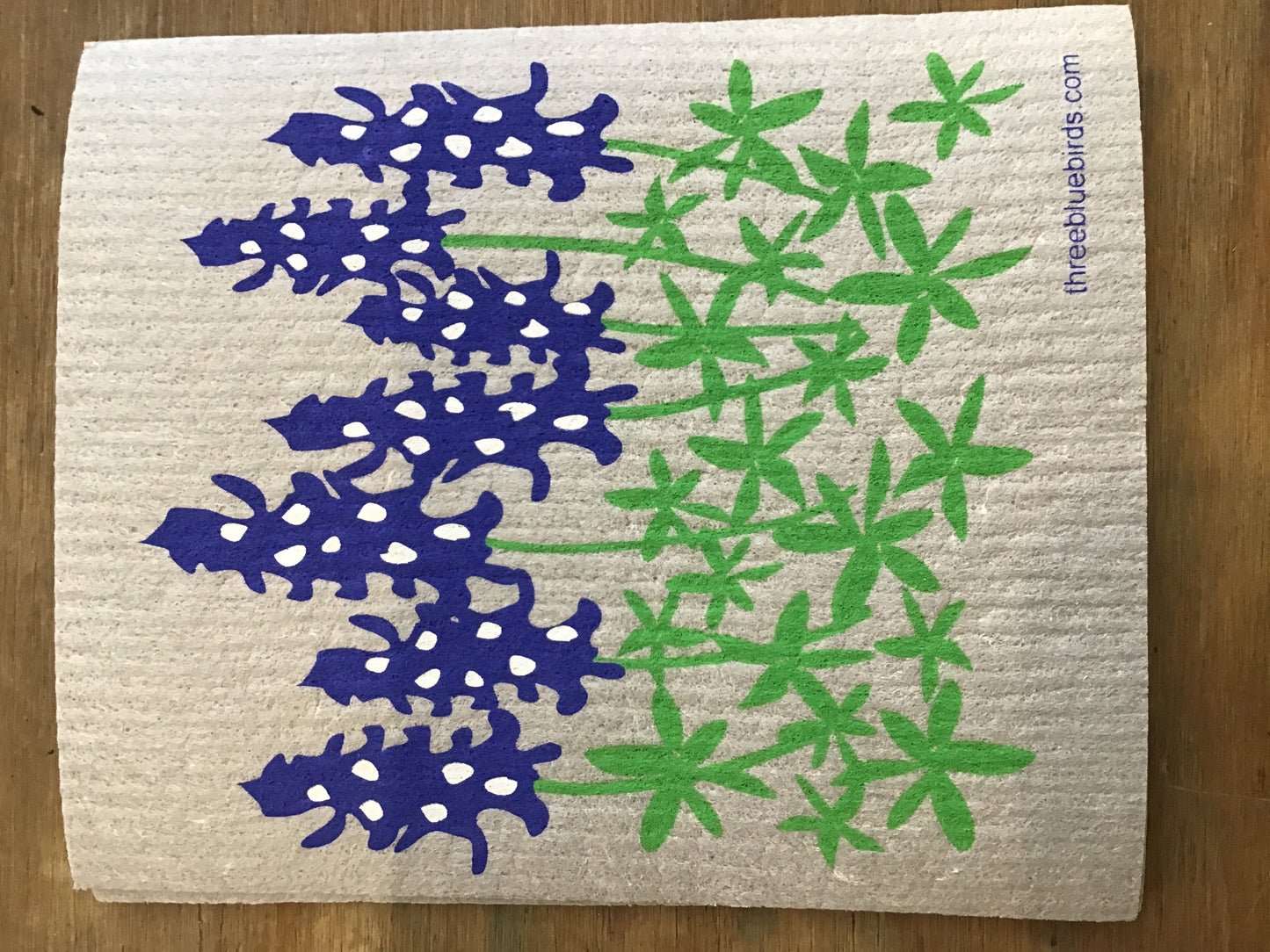 Three Bluebirds Swedish Dishcloth