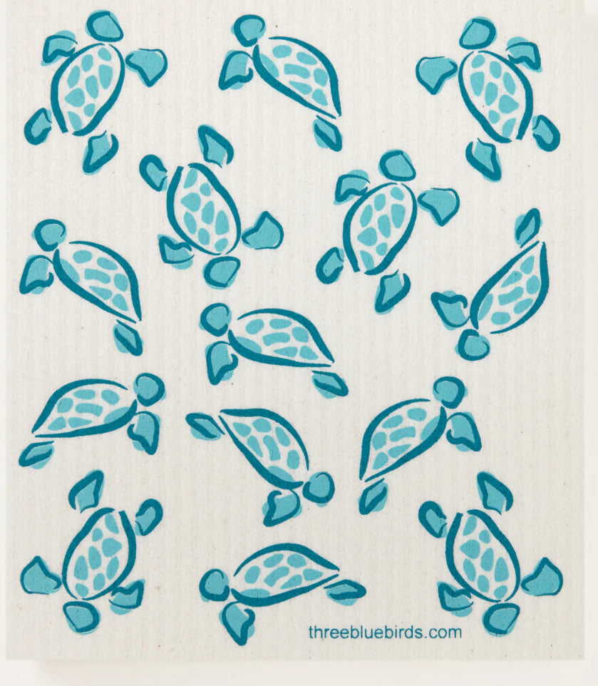 Three Bluebirds Swedish Dishcloth
